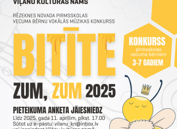 Rēzeknes novada bērnu vokālās mūzikas konkurss “Bitīte zum, zum - 2025” 